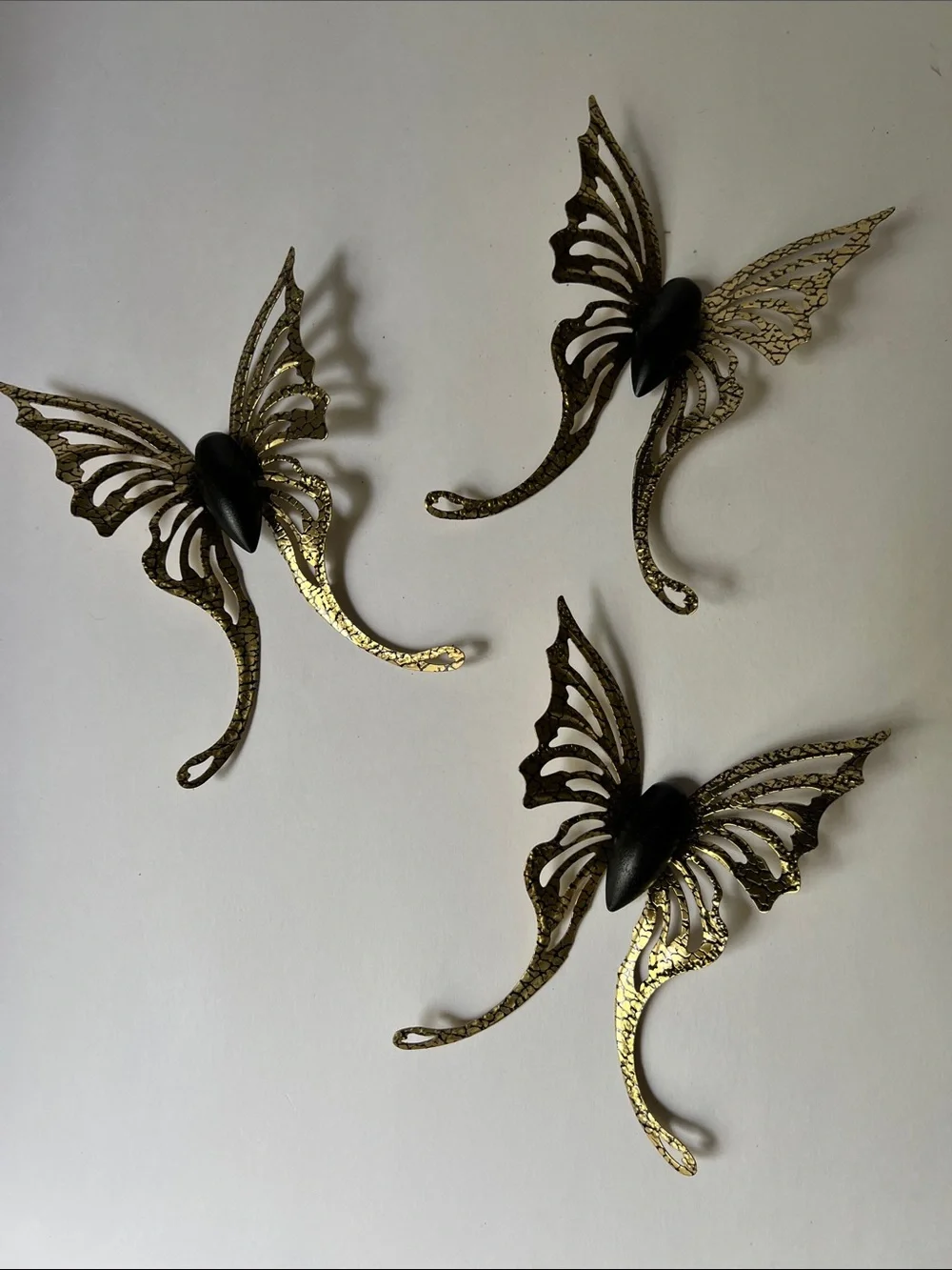 Home Interiors & Gifts Gold Butterfly Wall Hooks - Set of 3
